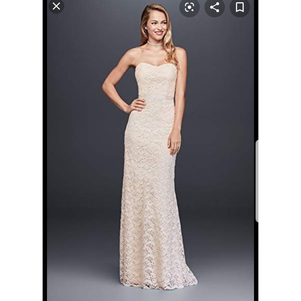 Gorgeous ivory lace wedding dress, size 8
